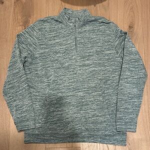 johnnie-O Gray Green Heather Zip-Up